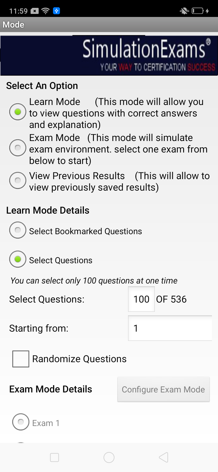 Sim-Ex™ Practice Exams Android App For CCNA 200-301